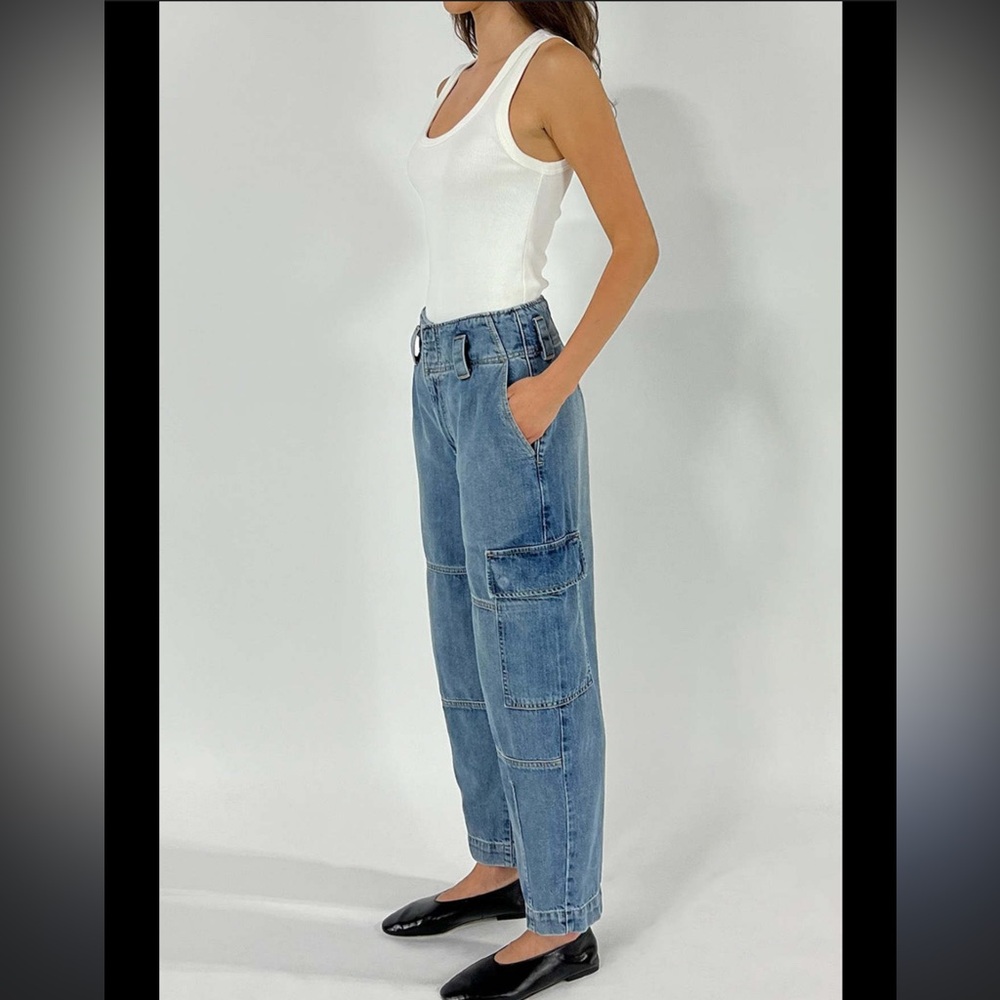 Etica Juni Barrel Relaxed Cargo in Moonbay